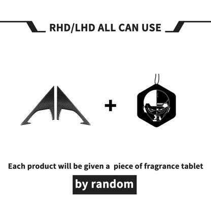 2 PCS Car Carbon Fiber Front Triangle Decorative Sticker for Infiniti FX 2009-2013/QX70 2014-, Left and Right Drive Universal by buy2fix