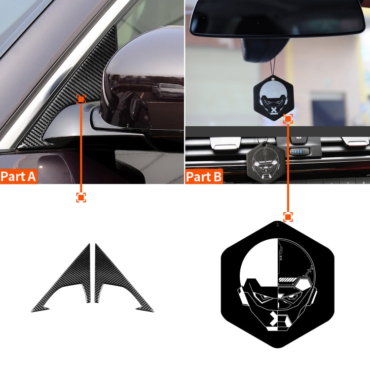 2 PCS Car Carbon Fiber Front Triangle Decorative Sticker for Infiniti FX 2009-2013/QX70 2014-, Left and Right Drive Universal by buy2fix