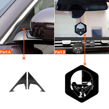 2 PCS Car Carbon Fiber Front Triangle Decorative Sticker for Infiniti FX 2009-2013/QX70 2014-, Left and Right Drive Universal by buy2fix