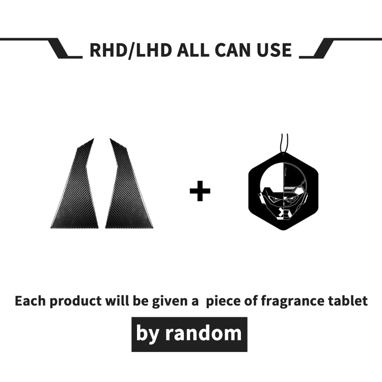 2 PCS Car Carbon Fiber Rear A Pillar Decorative Sticker for Infiniti FX 2009-2013/QX70 2014-, Left and Right Drive Universal by buy2fix