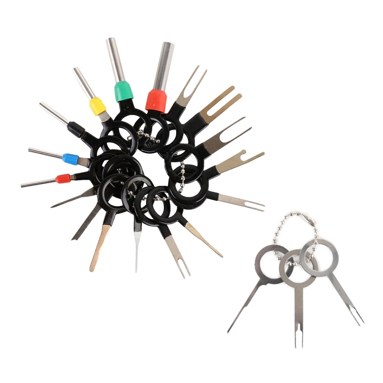 21 in 1 Car Plug Circuit Board Wire Harness Terminal Extraction Pick Connector Crimp Pin Back Needle Remove Tool - Booster Cable & Clip by buy2fix | Online Shopping UK | buy2fix