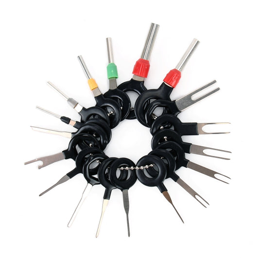 29 in 1 Car Plug Circuit Board Wire Harness Terminal Extraction Pick Connector Crimp Pin Back Needle Remove Tool - Booster Cable & Clip by buy2fix | Online Shopping UK | buy2fix