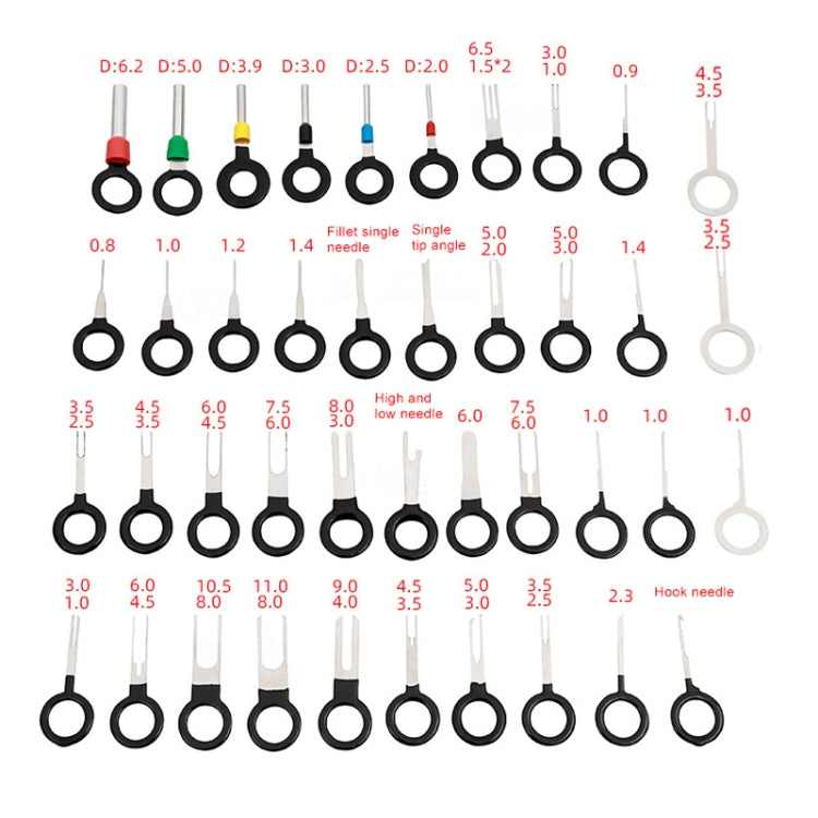 59 in 1 Car Plug Circuit Board Wire Harness Terminal Extraction Pick Connector Crimp Pin Back Needle Remove Tool - Booster Cable & Clip by buy2fix | Online Shopping UK | buy2fix