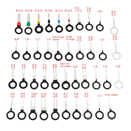59 in 1 Car Plug Circuit Board Wire Harness Terminal Extraction Pick Connector Crimp Pin Back Needle Remove Tool - Booster Cable & Clip by buy2fix | Online Shopping UK | buy2fix