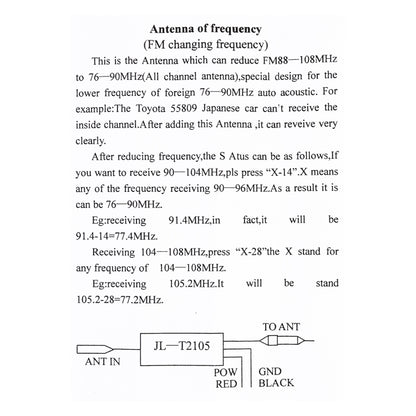 JL-T2105 Car Frequency Antenna Radio FM Band Expander for Japanese Cars - Aerials by buy2fix | Online Shopping UK | buy2fix