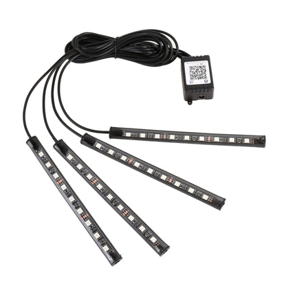 4 in 1 Universal Car USB 8-color APP Control LED Atmosphere Light Decorative Lamp, with 9LEDs Lamps Cable Length: 1.5m -  by buy2fix | Online Shopping UK | buy2fix