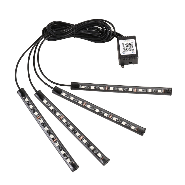 4 in 1 Universal Car Cigarette Lighter 8-color APP Control LED Atmosphere Light Decorative Lamp, with 9LEDs Lamps Cable Length: 1.5m - Atmosphere lights by buy2fix | Online Shopping UK | buy2fix