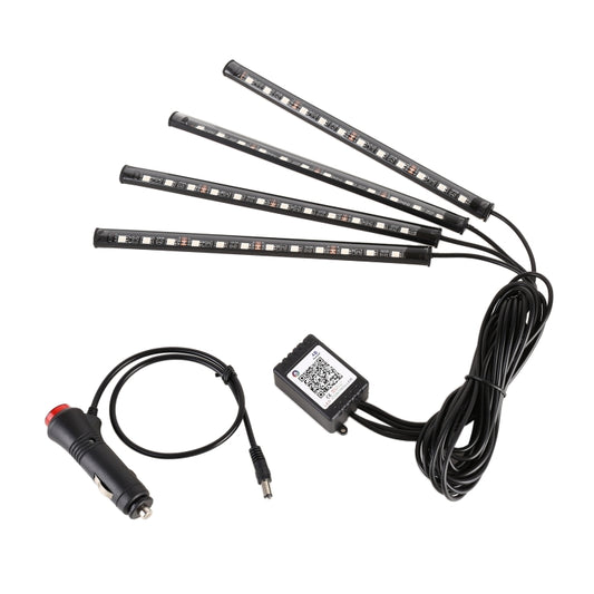 4 in 1 Universal Car Cigarette Lighter 8-color APP Control LED Atmosphere Light Decorative Lamp, with 12LEDs Lamps Cable Length: 1.5m - Atmosphere lights by buy2fix | Online Shopping UK | buy2fix