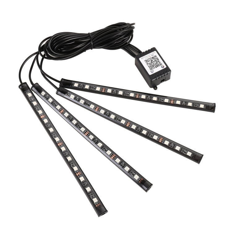 4 in 1 Universal Car Cigarette Lighter 8-color APP Control LED Atmosphere Light Decorative Lamp, with 12LEDs Lamps Cable Length: 1.5m - Atmosphere lights by buy2fix | Online Shopping UK | buy2fix