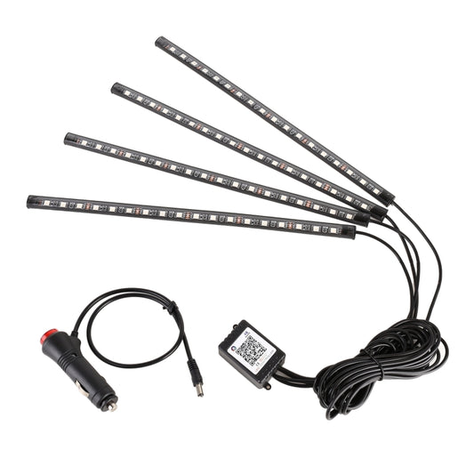 4 in 1 Universal Car Cigarette Lighter 8-color APP Control LED Atmosphere Light Decorative Lamp, with 18LEDs Lamps Cable Length: 1.5m - Atmosphere lights by buy2fix | Online Shopping UK | buy2fix