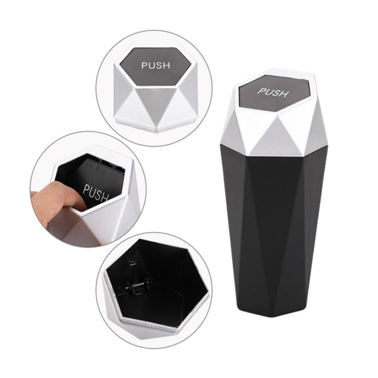 Car Mini Trash Can Desktop Storage Box(Gold) by buy2fix