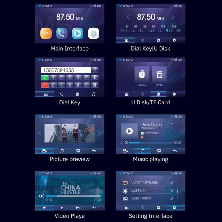 M6 Car MP5 Player Universal Android Large Screen Display by buy2fix