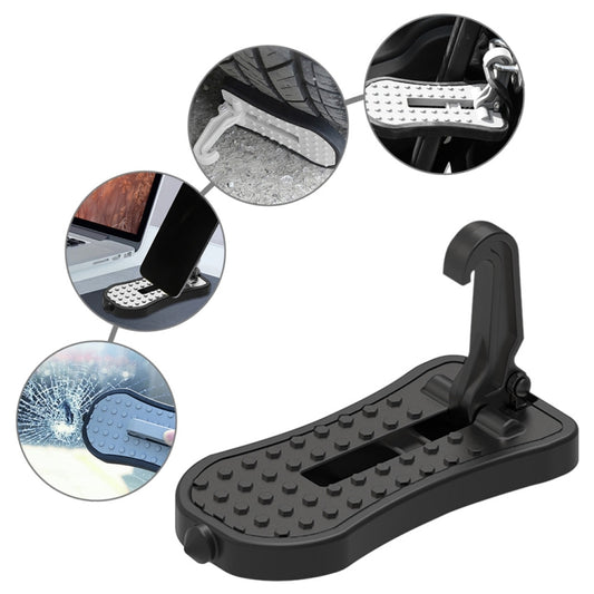 Multi-functional Car Door Sill Step Pedals Pads with Safety Hammer(Black) - Foot Pedal by buy2fix | Online Shopping UK | buy2fix