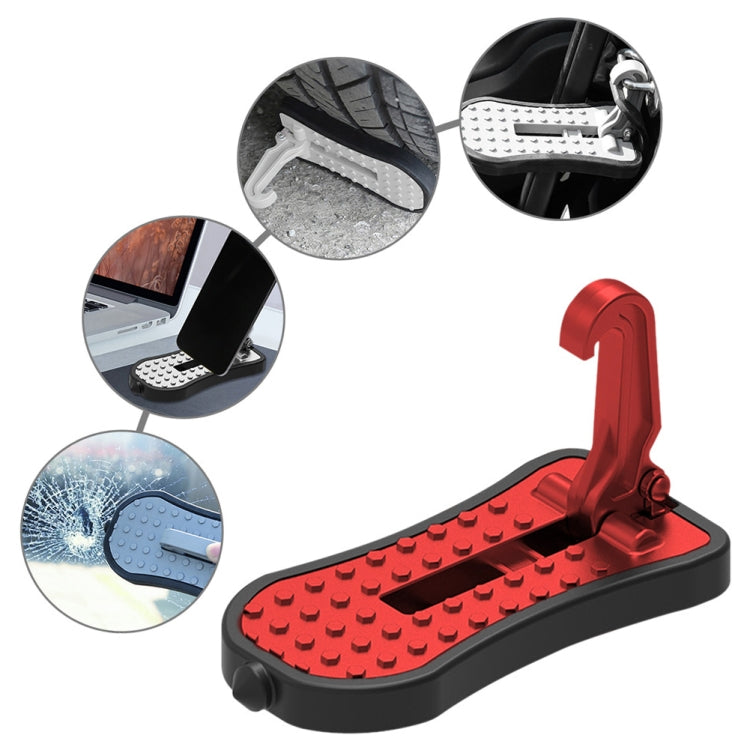 Multi-functional Car Door Sill Step Pedals Pads with Safety Hammer(Red) - Foot Pedal by buy2fix | Online Shopping UK | buy2fix