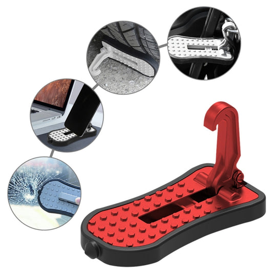 Multi-functional Car Door Sill Step Pedals Pads with Safety Hammer(Red) - Foot Pedal by buy2fix | Online Shopping UK | buy2fix