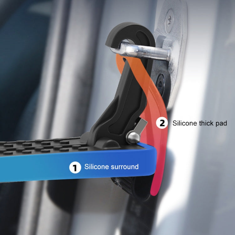 Multi-functional Car Door Sill Step Pedals Pads with Safety Hammer(Black) - Foot Pedal by buy2fix | Online Shopping UK | buy2fix