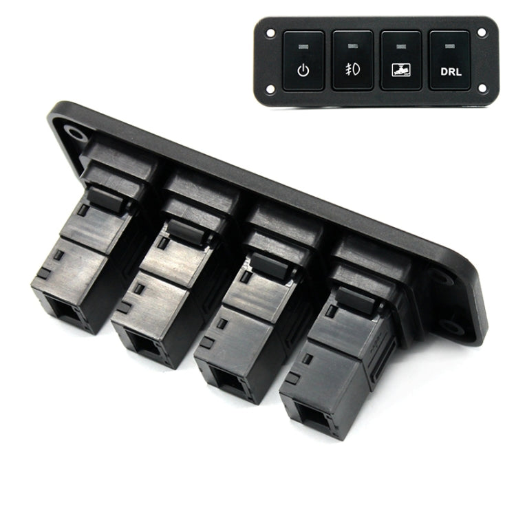 12-24V Car Modified 4-position Switch Panel for Toyota - Car Switches by buy2fix | Online Shopping UK | buy2fix