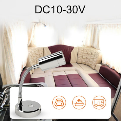 130mm RV 10-30V Multi-functional Reading Light with Touch Switch, Style: Hose by buy2fix