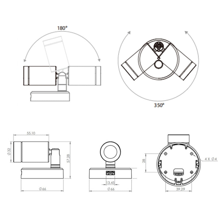 RV 10-30V Multi-functional Reading Light with Touch Switch, Style: Straight Hose - Instrument Lights by buy2fix | Online Shopping UK | buy2fix