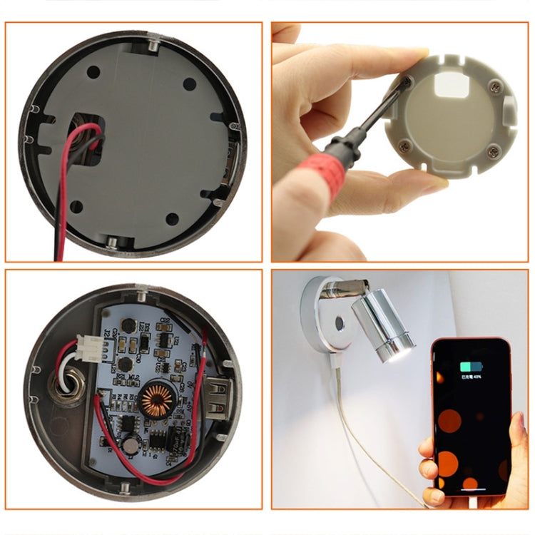 RV 10-30V Multi-functional Reading Light with Touch Switch, Style: Straight Hose - Instrument Lights by buy2fix | Online Shopping UK | buy2fix