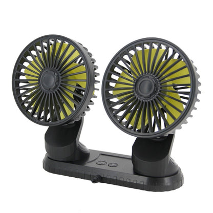 F404 Car Center Console USB Dual-head Electric Cooling Fan with Aromatherapy by buy2fix