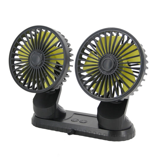 F404 Car Center Console USB Dual-head Electric Cooling Fan with Aromatherapy by buy2fix