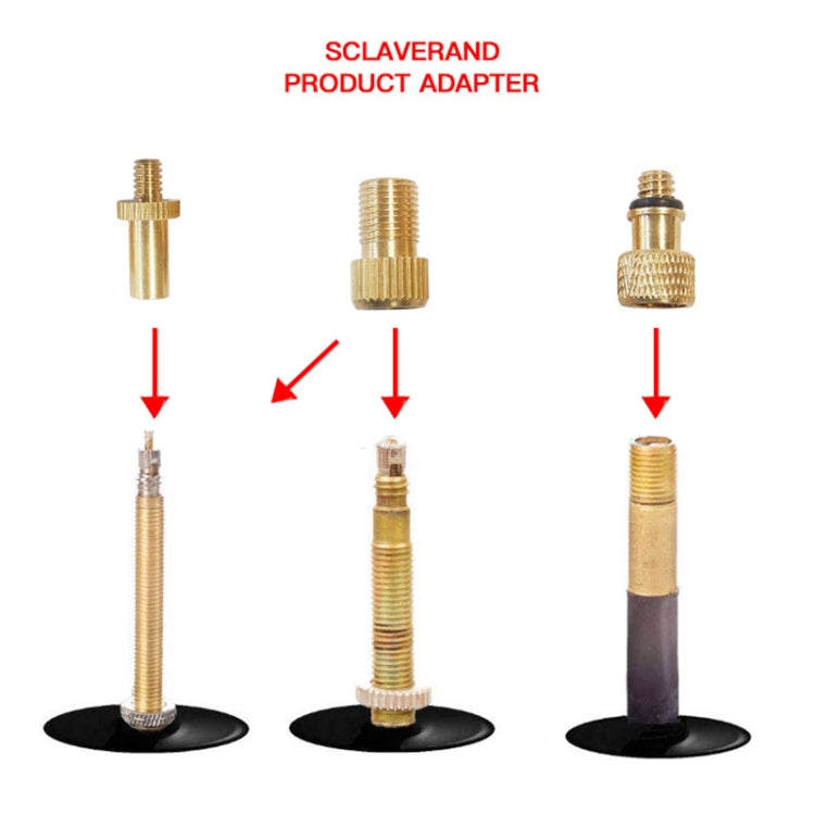 4 in 1 C Inflator Adapter French Mouth / US Mouth / UK Mouth Inflation Needle Adapter - Bicycle Locks & Bicycle Pumps by buy2fix | Online Shopping UK | buy2fix