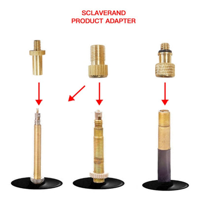 4 in 1 C Inflator Adapter French Mouth / US Mouth / UK Mouth Inflation Needle Adapter - Bicycle Locks & Bicycle Pumps by buy2fix | Online Shopping UK | buy2fix