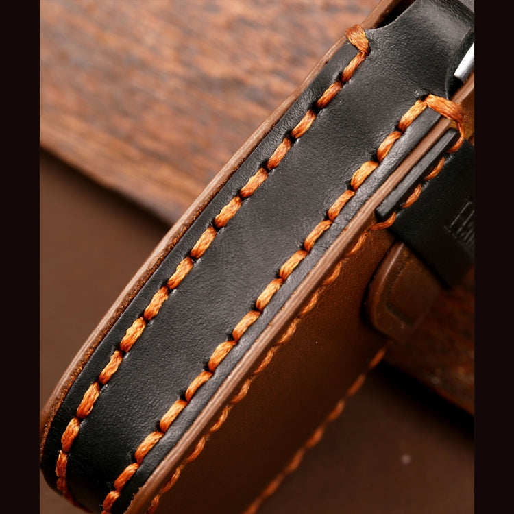 Hallmo Car Cowhide Leather Key Protective Cover Key Case for Audi A6L / A8L / A4 / A7 / A5 A Style(Blue) by buy2fix