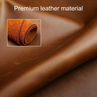 Hallmo Car Cowhide Leather Key Protective Cover Key Case for Nissan Sylphy 3-button Horn(Brown) - Car Key Cases by Hallmo | Online Shopping UK | buy2fix
