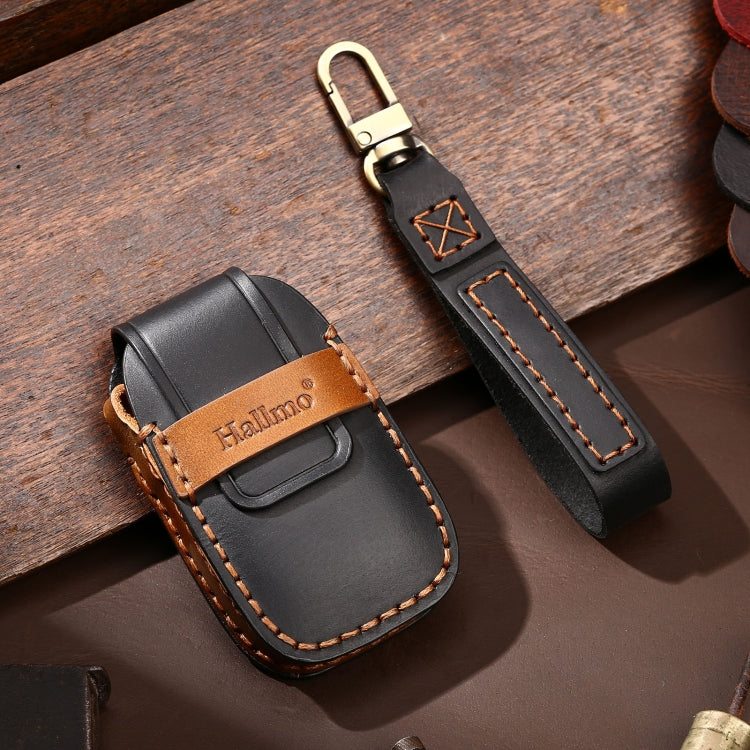 Hallmo Car Cowhide Leather Key Protective Cover Key Case for Subaru Forester(Black) - Car Key Cases by Hallmo | Online Shopping UK | buy2fix
