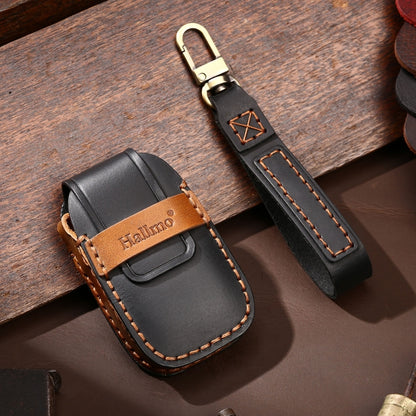 Hallmo Car Cowhide Leather Key Protective Cover Key Case for Subaru Forester(Black) - Car Key Cases by Hallmo | Online Shopping UK | buy2fix