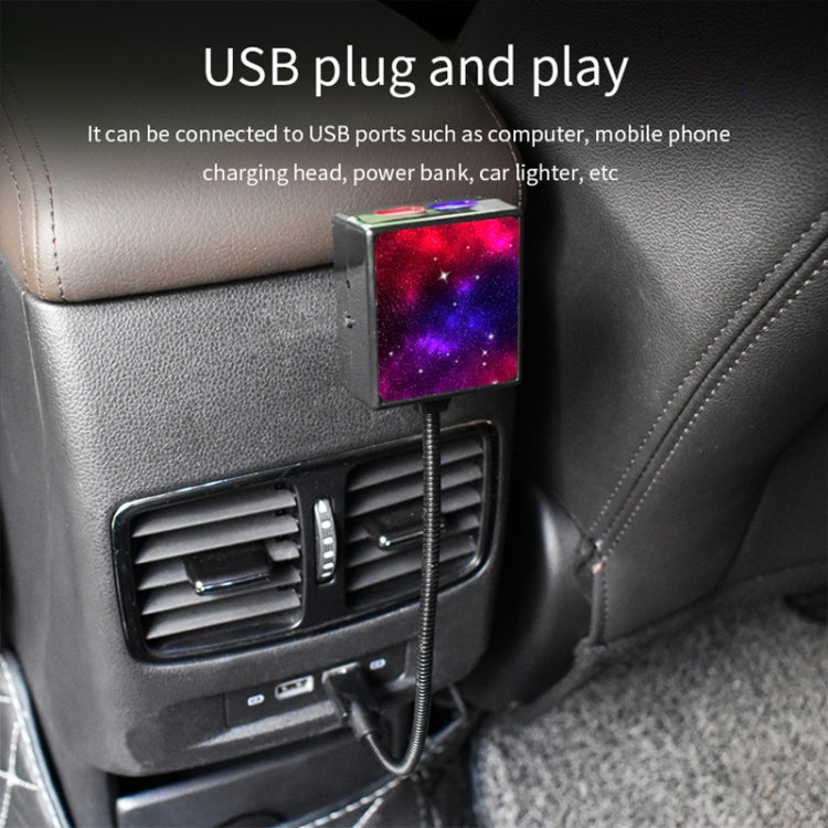 C208 5V 0.1W IPX4 USB Car Rotating Star Lights Red Green Starry Sky Atmosphere Lamp by buy2fix