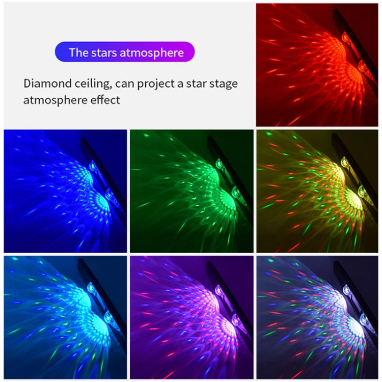 D88 5V 2.5W Car Colorful Starry Sky Atmosphere Lamp without Remote Control by buy2fix