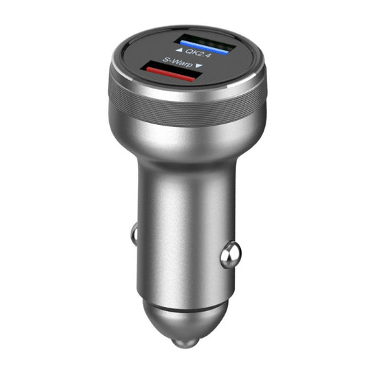 DASH / WARP 30W Car Flash Charger for OnePlus (Silver) - Car Charger by buy2fix | Online Shopping UK | buy2fix