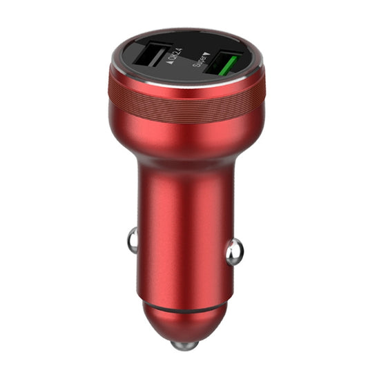 Dual USB 66W Car Flash Charger for OPPO / Huawei (Red) - Car Charger by buy2fix | Online Shopping UK | buy2fix
