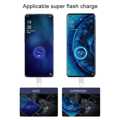 Dual USB 66W Car Flash Charger for OPPO / Huawei (Silver) - Car Charger by buy2fix | Online Shopping UK | buy2fix