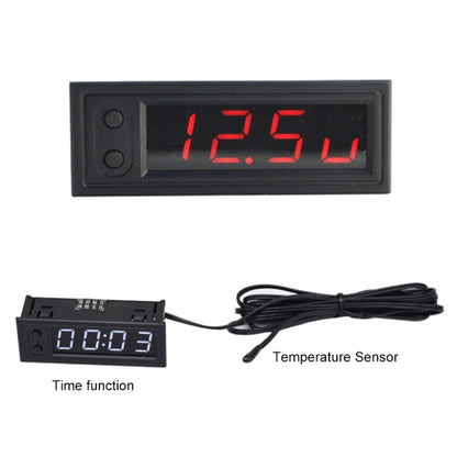 3 in 1 Car High-precision Electronic LED Luminous Clock + Thermometer + Voltmeter (Red) - Clocks & Car Meters by buy2fix | Online Shopping UK | buy2fix