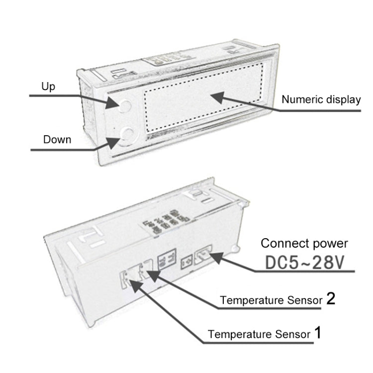 3 in 1 Car High-precision Electronic LED Luminous Clock + Thermometer + Voltmeter (Red) - Clocks & Car Meters by buy2fix | Online Shopping UK | buy2fix