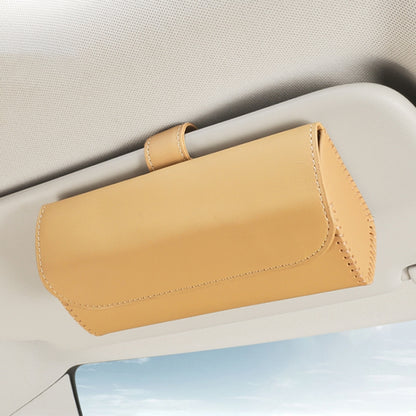533 Car Glasses Storage Bag Glasses Box (Beige) by buy2fix