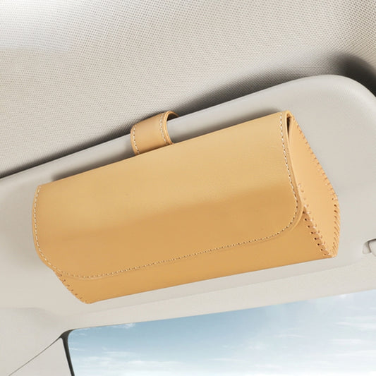 533 Car Glasses Storage Bag Glasses Box (Beige) by buy2fix