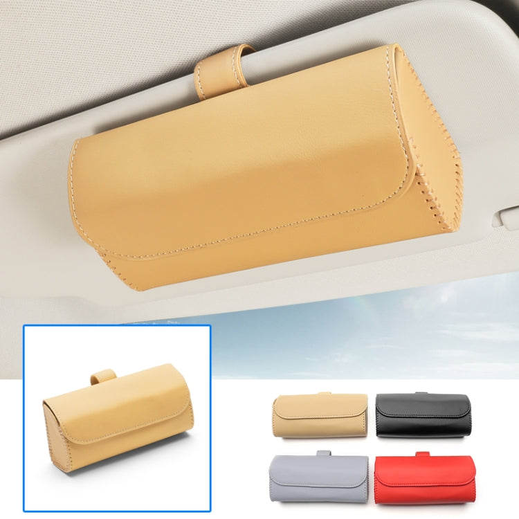 533 Car Glasses Storage Bag Glasses Box (Beige) by buy2fix