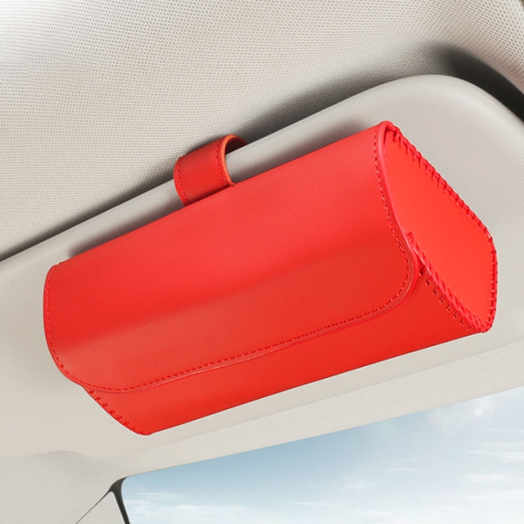 533 Car Glasses Storage Bag Glasses Box (Red) by buy2fix