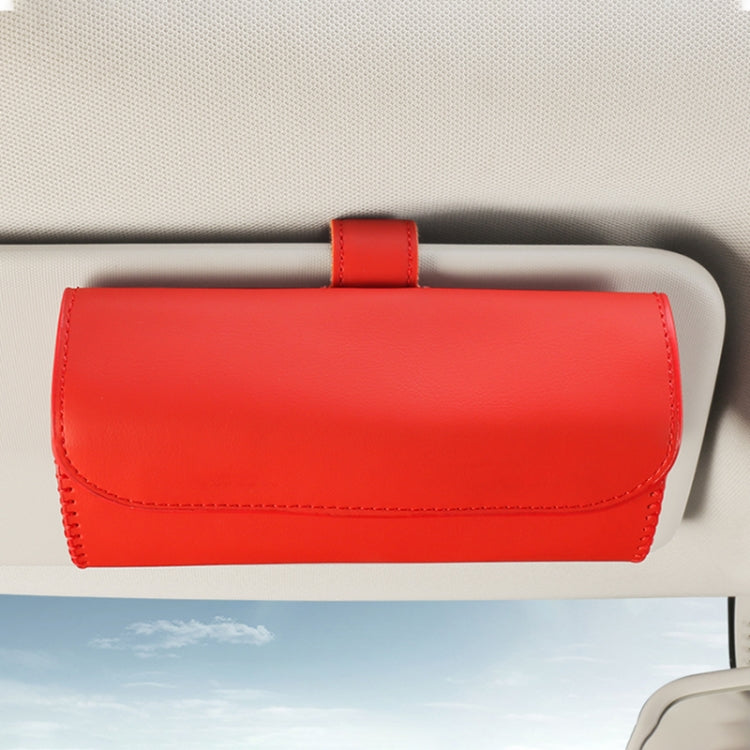 533 Car Glasses Storage Bag Glasses Box (Red) by buy2fix