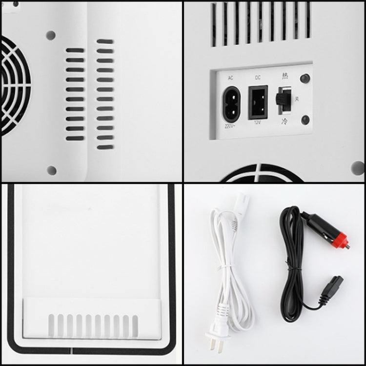8L 37-48W Car / Home Mini Refrigerator, EU Plug(White) by buy2fix