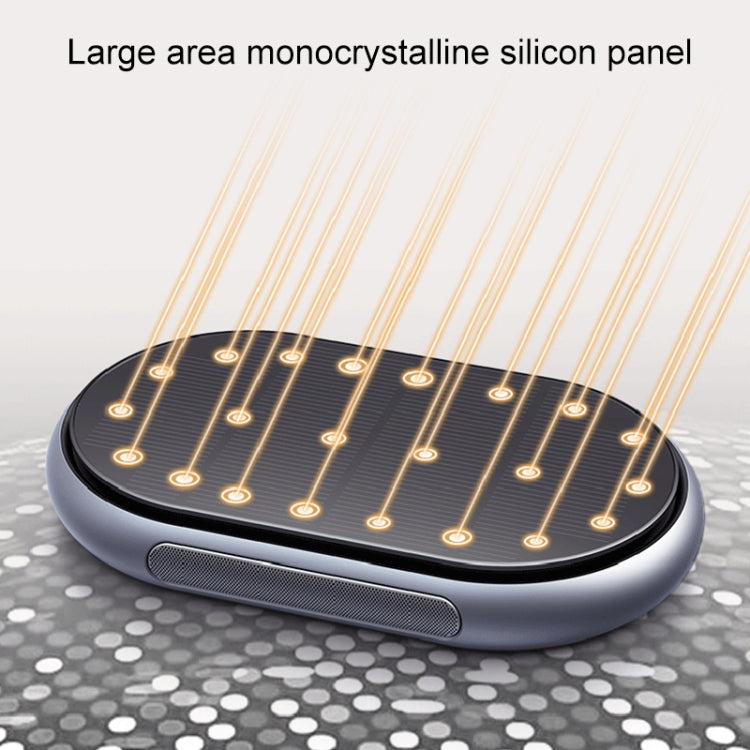 Car Wireless Negative Ion Solar Air Purifier(Grey) by buy2fix