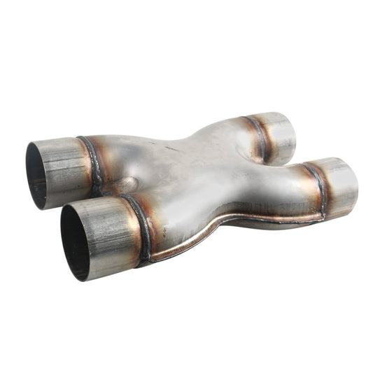 Dual 2.5 inch Car Universal 304 Stainless Steel X-type Exhaust Pipe - Exhaust Pipes by buy2fix | Online Shopping UK | buy2fix