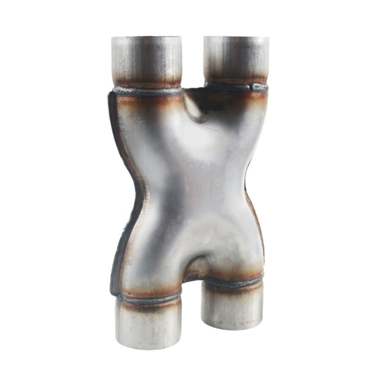 Dual 2.5 inch Car Universal 304 Stainless Steel X-type Exhaust Pipe - Exhaust Pipes by buy2fix | Online Shopping UK | buy2fix
