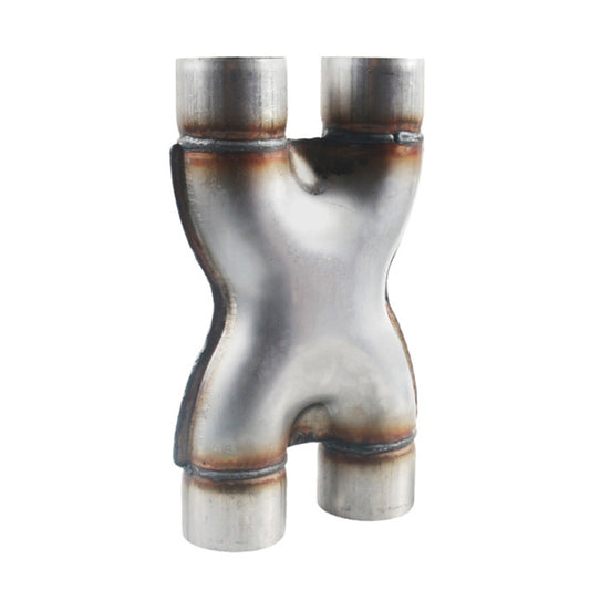 Dual 2.5 inch Car Universal 304 Stainless Steel X-type Exhaust Pipe - Exhaust Pipes by buy2fix | Online Shopping UK | buy2fix