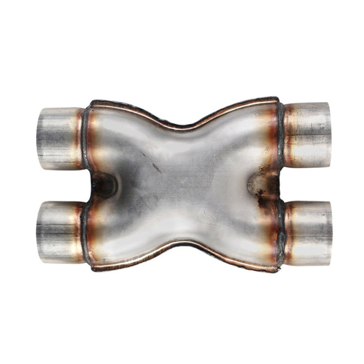Dual 2.5 inch Car Universal 304 Stainless Steel X-type Exhaust Pipe - Exhaust Pipes by buy2fix | Online Shopping UK | buy2fix